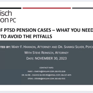 The Rise of PTSD Pension Cases – What You Need to Know and How to Avoid the Pitfalls